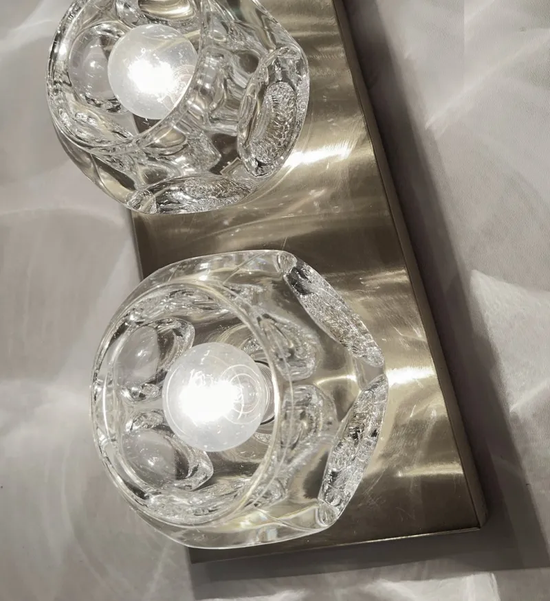 Pamono Large Vintage Glass Sconces from Peill & Putzler, 1970s, Set of 2> Wall Lights & Sconces