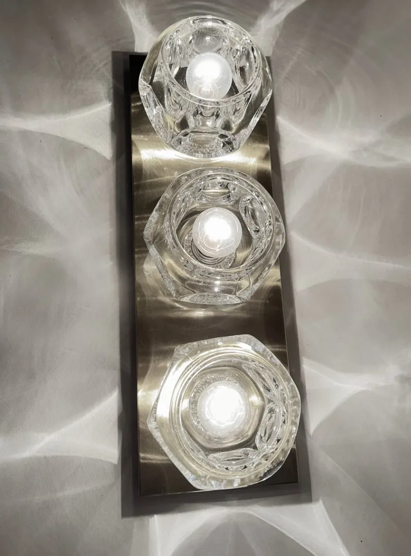 Pamono Large Vintage Glass Sconces from Peill & Putzler, 1970s, Set of 2> Wall Lights & Sconces