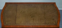 New Pamono Large Vintage Hunter Green Leather Topped Coffee Table