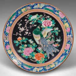 Pamono Large Vintage Japanese Decorative Serving Plate, 1940s> Serving Dishes
