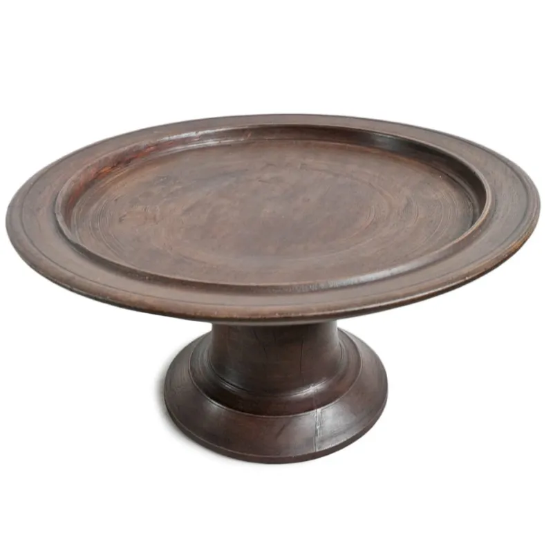 Pamono Large Vintage Java Pedestal Tray, 1970s