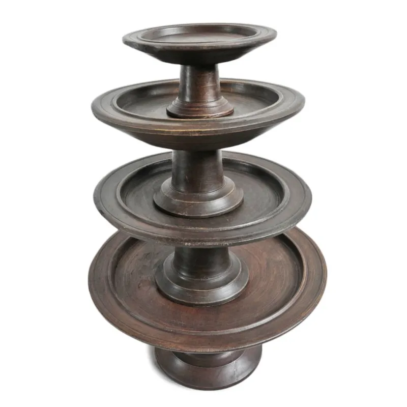 Pamono Large Vintage Java Pedestal Tray, 1970s
