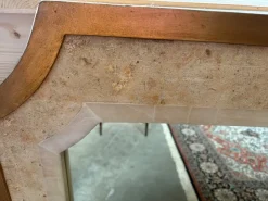 Clearance Pamono Large Vintage Mirror in White Marble from Maison Fournier, 1970s
