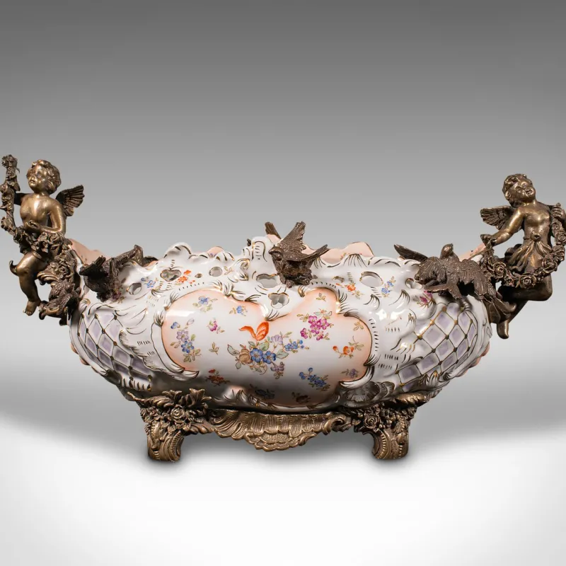 Pamono Large Vintage Neoclassical Ceramic Serving Dish, 1980s