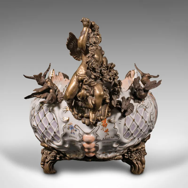 Pamono Large Vintage Neoclassical Ceramic Serving Dish, 1980s