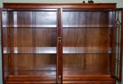 Pamono Large Vintage Oriental Chinese Carved Bookcase Display Cabinet with Lights><noscript><img width=