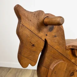 Hot Pamono Large Vintage Pine Rocking Horse, 1970s