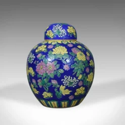 Pamono Large Vintage Polychrome Ceramic Ginger Jar> Bottles, Carafes & Jugs
