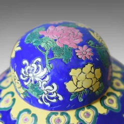 Pamono Large Vintage Polychrome Ceramic Ginger Jar><noscript><img width=