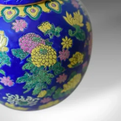 Pamono Large Vintage Polychrome Ceramic Ginger Jar><noscript><img width=