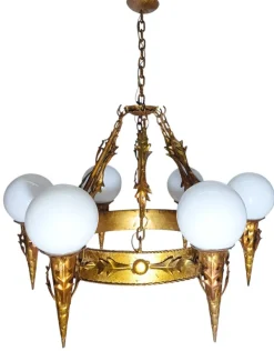 Best Pamono Large Vintage Regency Lamp, 1950s