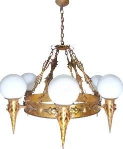 Best Pamono Large Vintage Regency Lamp, 1950s