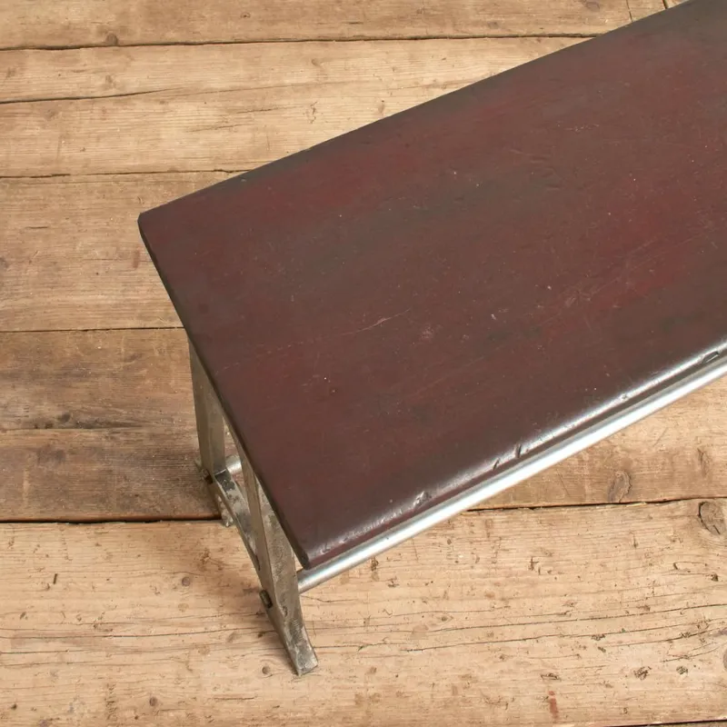 Pamono Large Vintage School Locker Room Storage Bench, 1950s> Benches