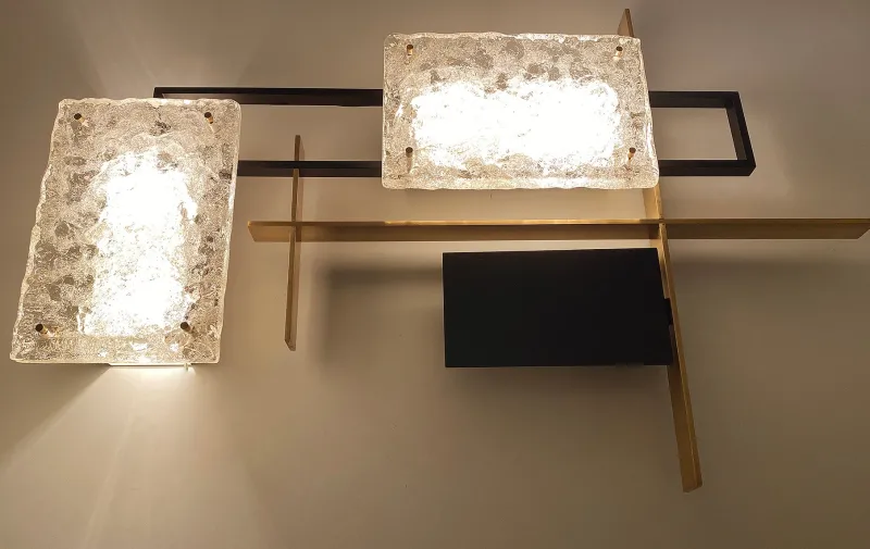 Pamono Large Vintage Sculptural Murano Glass Sconce from Arlus, 1960s> Wall Lights & Sconces