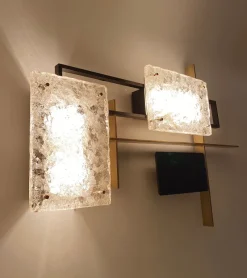 Pamono Large Vintage Sculptural Murano Glass Sconce from Arlus, 1960s><noscript><img width=