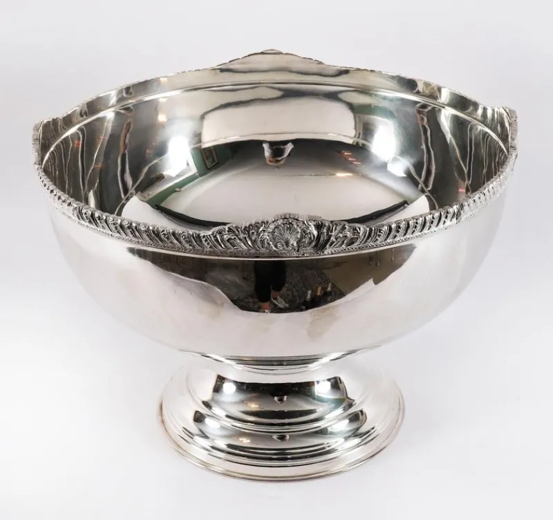 Sale Pamono Large Vintage Silver Plated Punch Bowl