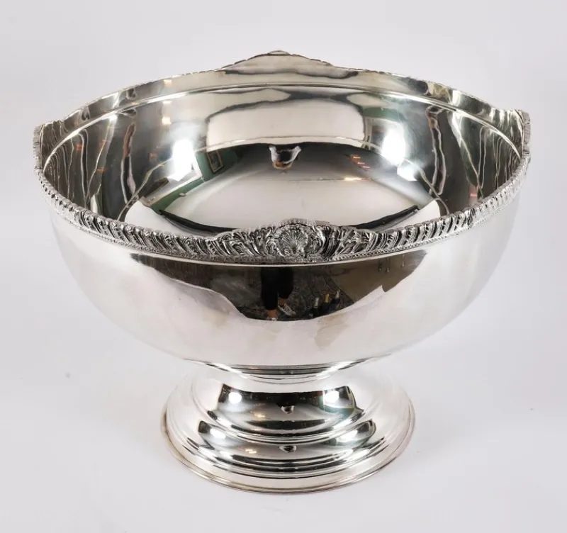 Sale Pamono Large Vintage Silver Plated Punch Bowl