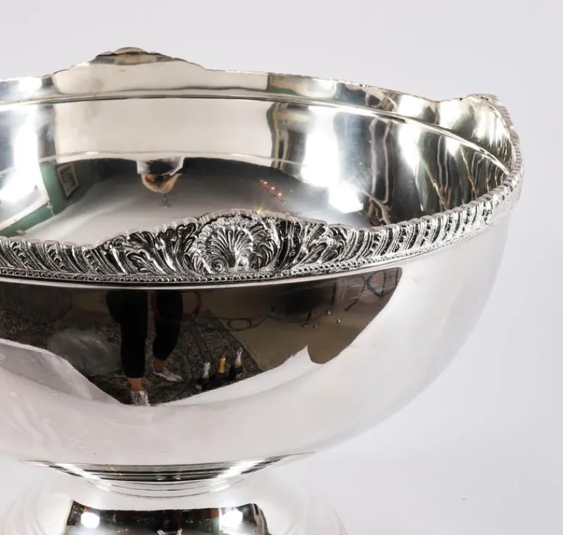 Sale Pamono Large Vintage Silver Plated Punch Bowl