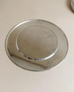 Pamono Large Vintage Silver-Plated Underplates or Plates, Italy, 1970s, Set of 6><noscript><img width=