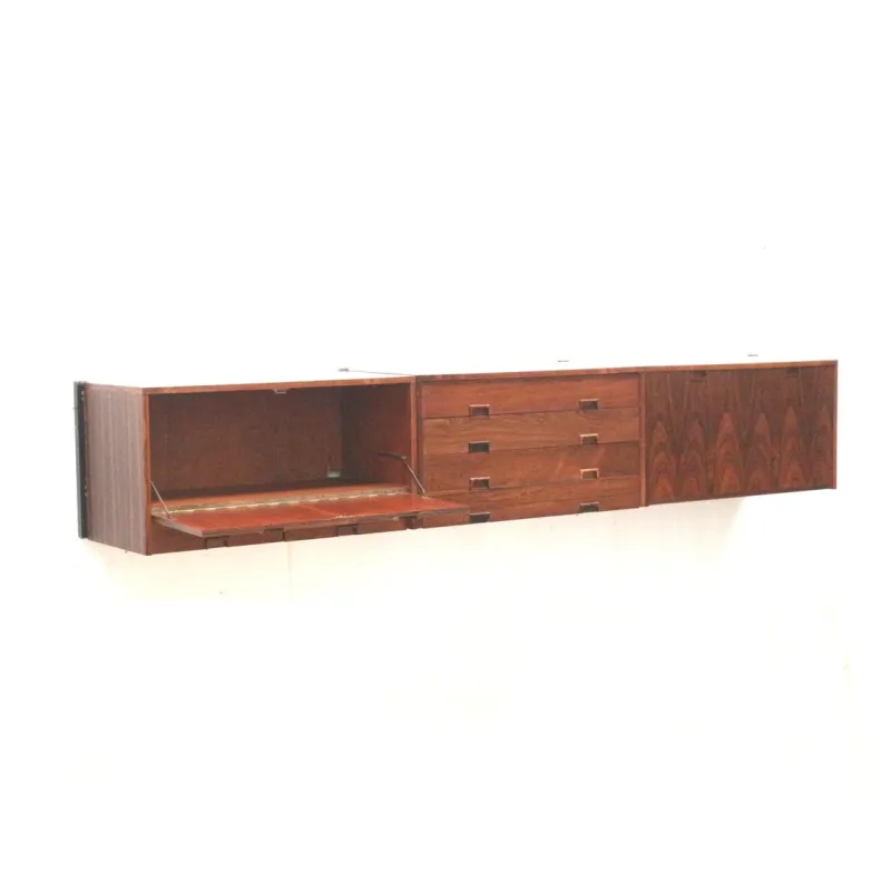 Pamono Large Vintage Wall Sideboard System, 1960s> Sideboards & Buffets