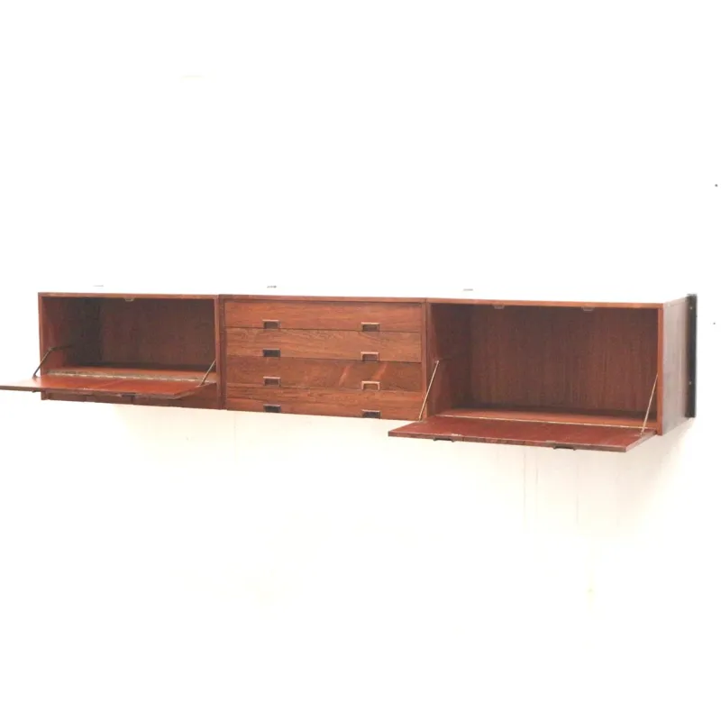 Pamono Large Vintage Wall Sideboard System, 1960s> Sideboards & Buffets