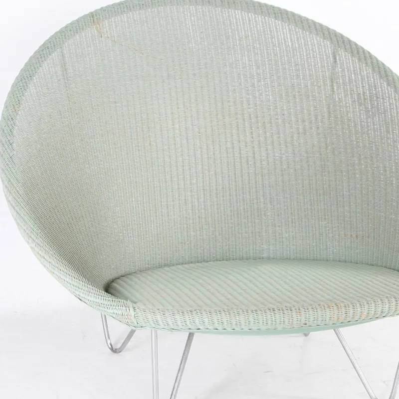 Pamono Large Vintage Wicker and Chrome Chair, 1970s> Lounge Chairs & Armchairs