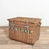 New Pamono Large Vintage Wicker Theatre Prop Basket Trunk