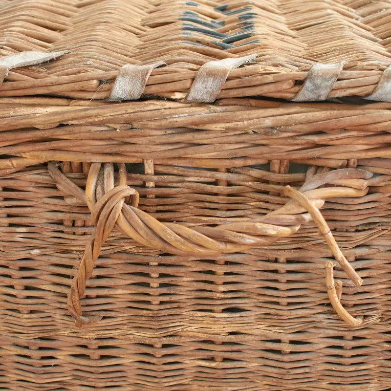 New Pamono Large Vintage Wicker Theatre Prop Basket Trunk