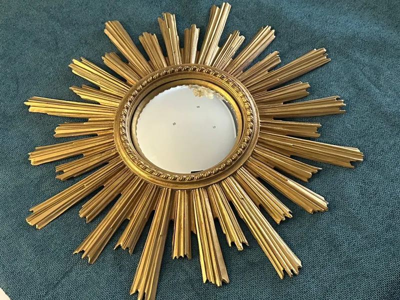 Best Pamono Large Vintage Witch's Eye Sun Mirror, 1960s