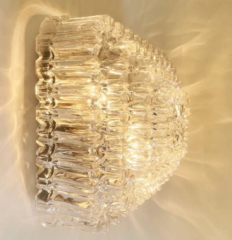 Pamono Large Wall or Ceiling Lamp Crystal Cluster Square Cascade, Attr. Helena Tynell for Limburger Leuchten, Germany, 1960s by Helena Tynell> Ceiling Lights