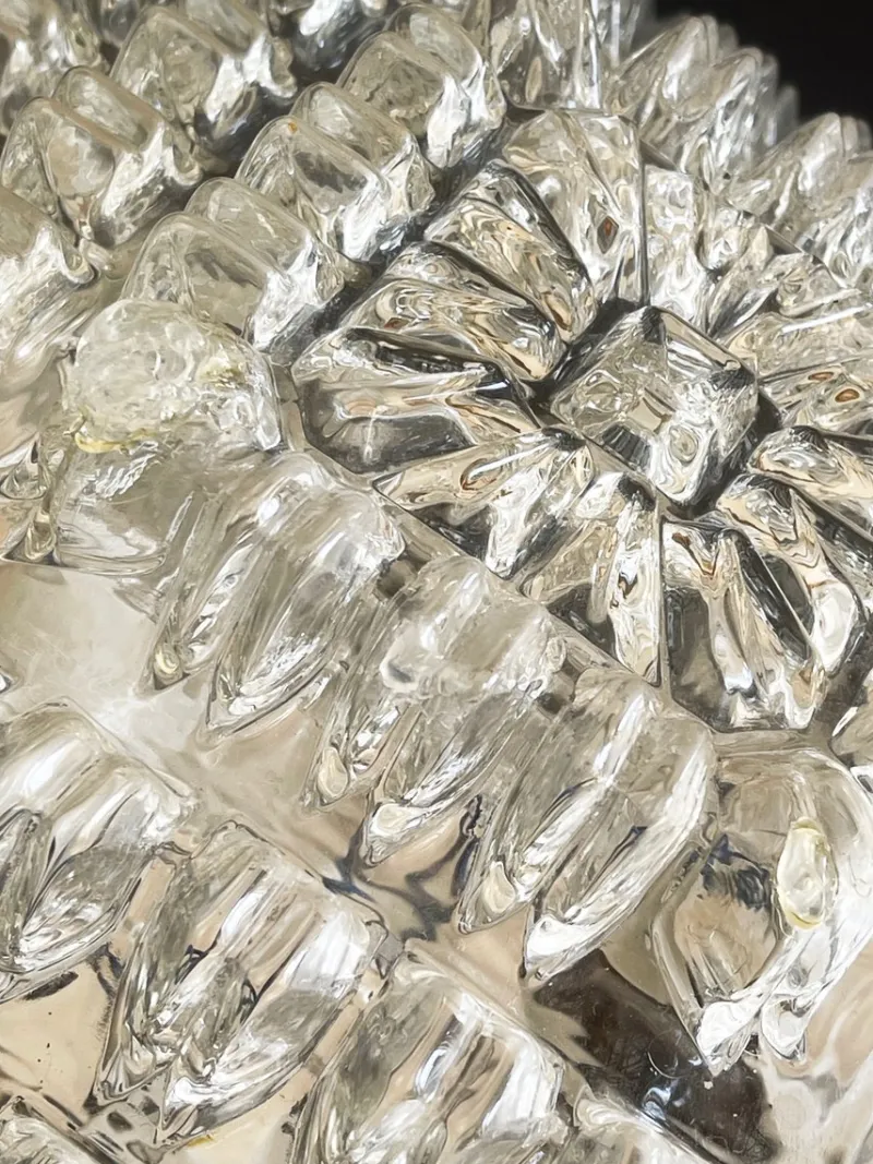Pamono Large Wall or Ceiling Lamp Crystal Cluster Square Cascade, Attr. Helena Tynell for Limburger Leuchten, Germany, 1960s by Helena Tynell> Ceiling Lights