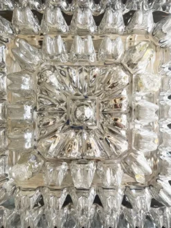 Pamono Large Wall or Ceiling Lamp Crystal Cluster Square Cascade, Attr. Helena Tynell for Limburger Leuchten, Germany, 1960s by Helena Tynell><noscript><img width=