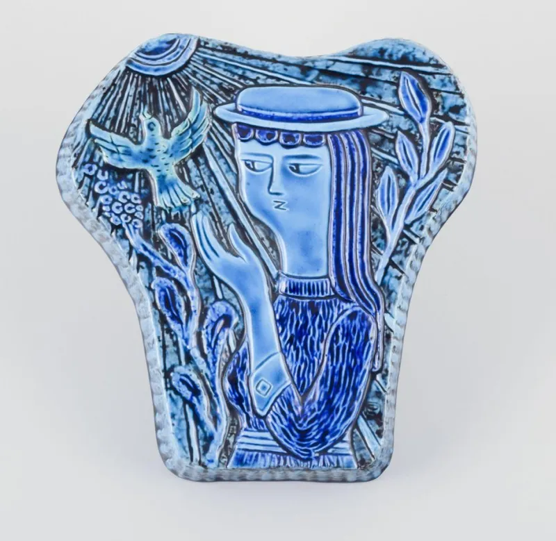 Clearance Pamono Large Wall Relief in Glazed Ceramic by Gunnar Nylund for Rörstrand