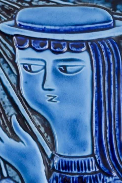 Clearance Pamono Large Wall Relief in Glazed Ceramic by Gunnar Nylund for Rörstrand