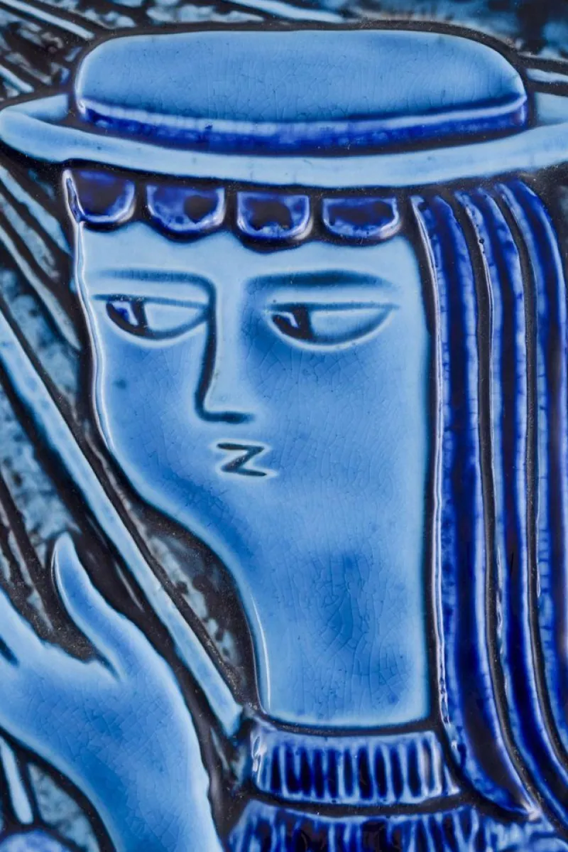 Clearance Pamono Large Wall Relief in Glazed Ceramic by Gunnar Nylund for Rörstrand
