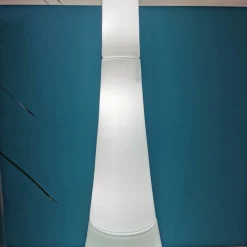 Pamono Large White and Yellow Murano Glass Column Lamp, 1960s><noscript><img width=