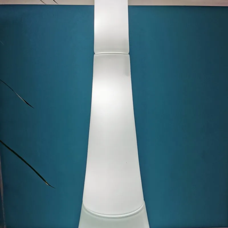 Pamono Large White and Yellow Murano Glass Column Lamp, 1960s> Floor Lamps