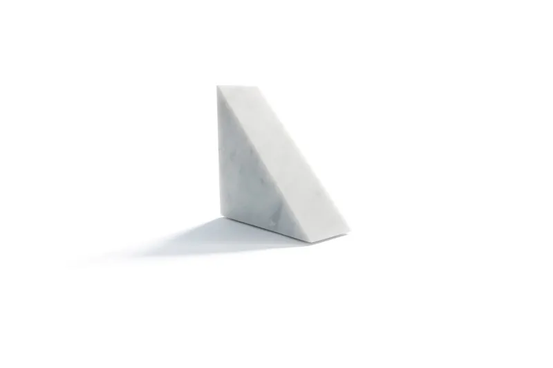 Best Pamono Large White Carrara Marble Triangular Bookend from FiammettaV Home Collection
