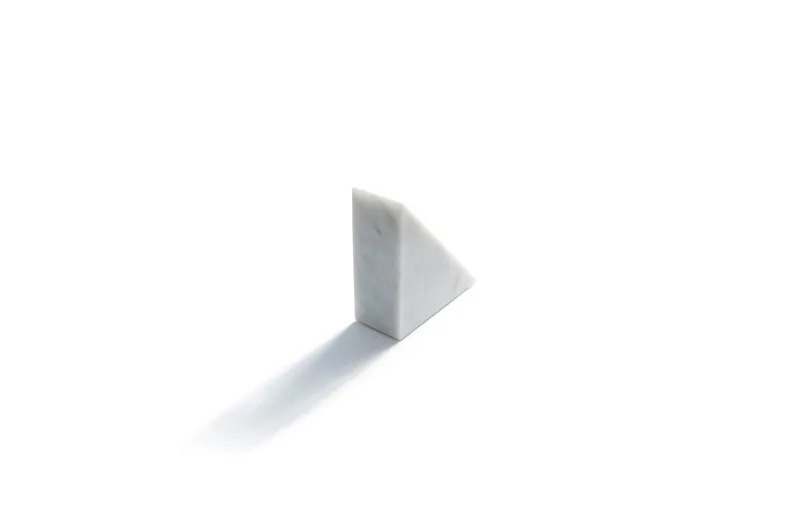 Best Pamono Large White Carrara Marble Triangular Bookend from FiammettaV Home Collection