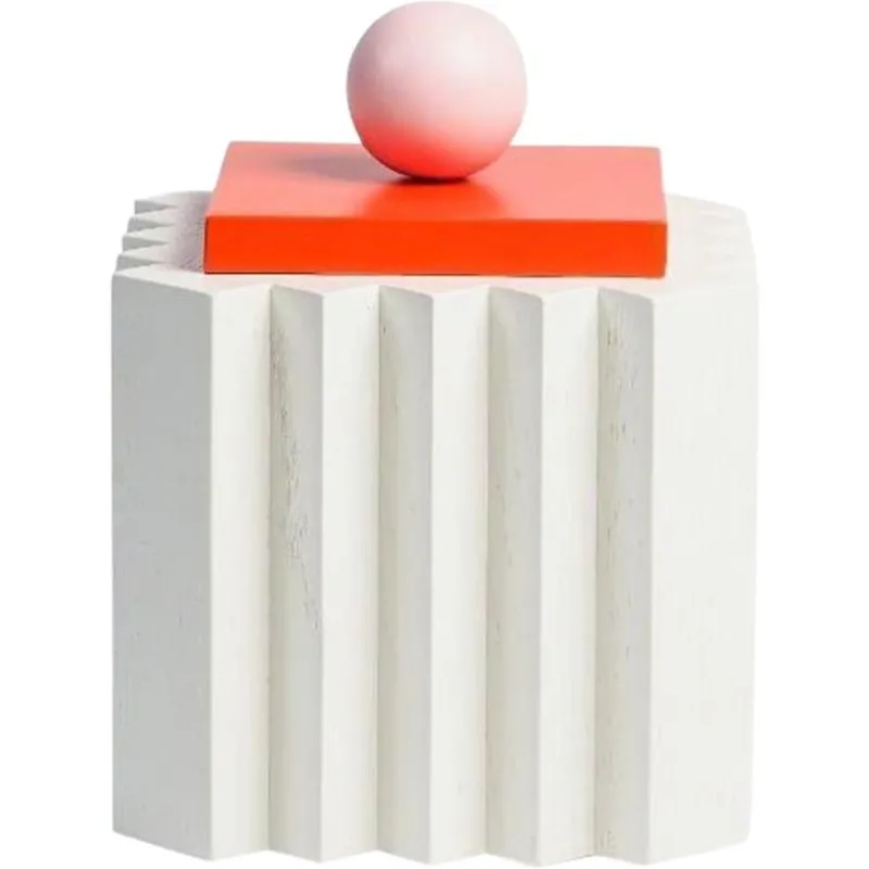 Pamono Large White Plizé Box by Made by Choice