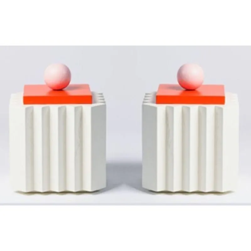 Online Pamono Large White Plizé Boxes by Made by Choice, Set of 2