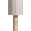 Clearance Pamono Large White Travertine Roma II Dodecagon Table Lamp by Nassi