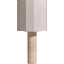 Clearance Pamono Large White Travertine Roma II Dodecagon Table Lamp by Nassi
