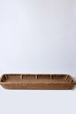 Pamono Large Wicker Tray, 1970s> Trays
