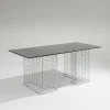 Pamono Large Wire Desk in Glass and Metal by Terence Conran, 1980s> Desks