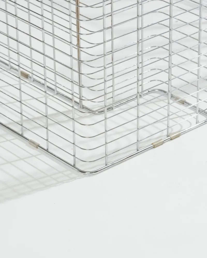Pamono Large Wire Desk in Glass and Metal by Terence Conran, 1980s> Desks
