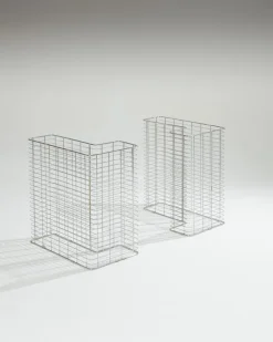 Pamono Large Wire Desk in Glass and Metal by Terence Conran, 1980s><noscript><img width=