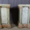 Hot Pamono Large Wooden Columns in Faux Marble, Set of 2