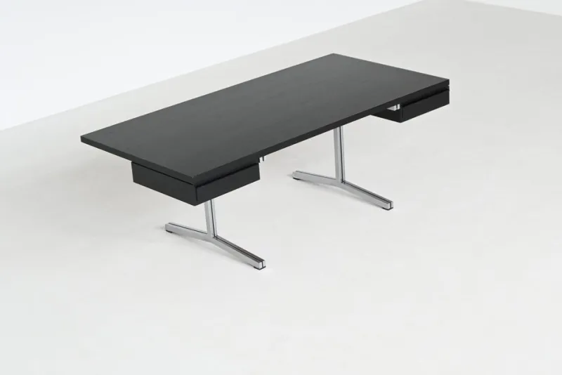 Outlet Pamono Large Writing Desk in Black by Theo Tempelman for AP Originals, Netherlands, 1960s