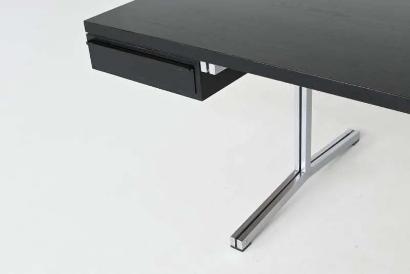 Outlet Pamono Large Writing Desk in Black by Theo Tempelman for AP Originals, Netherlands, 1960s